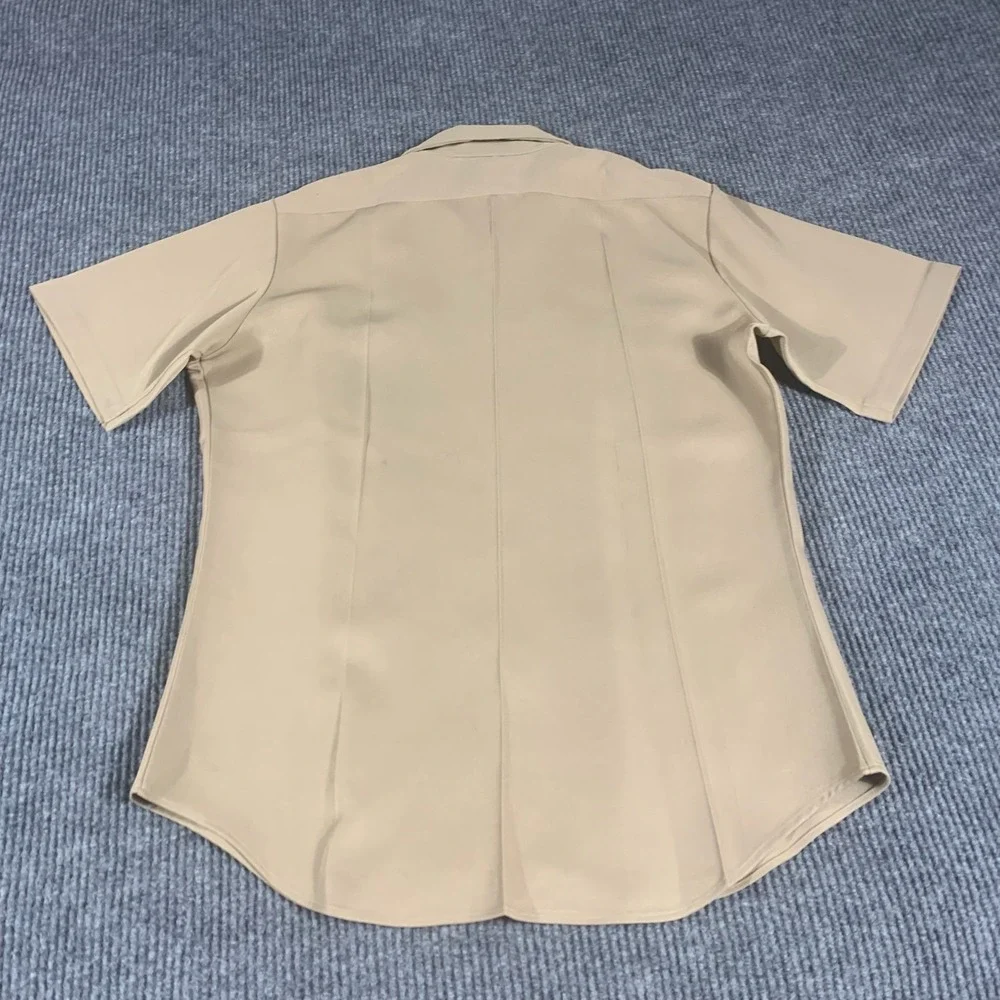 VTG Patriot Shirt‎ Mens XL Beige Button Up Weintraub Military Navy Vietnam War